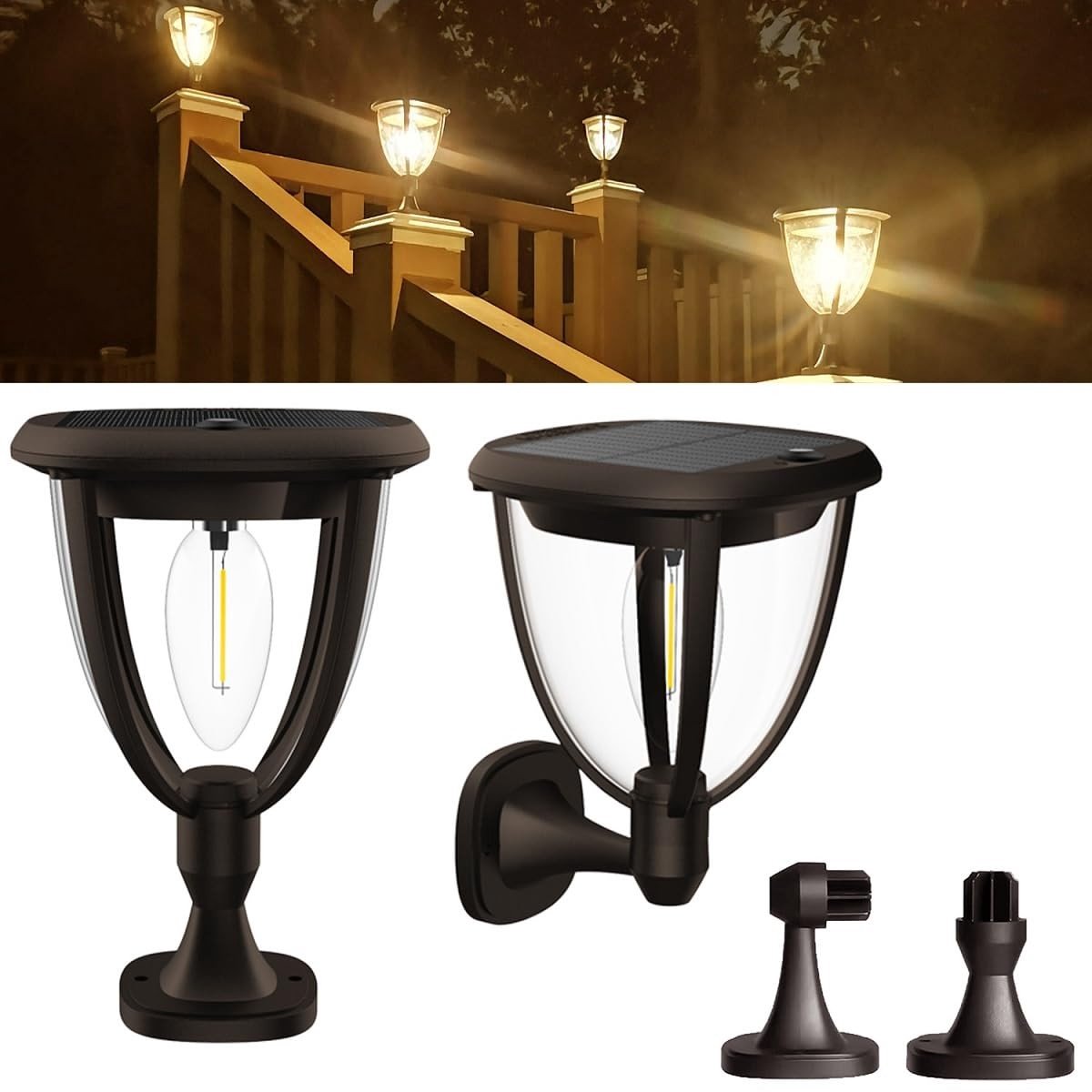 Omgoods - Set van 2 Zonne Wandlampen met 200LM Lichtopbrengst