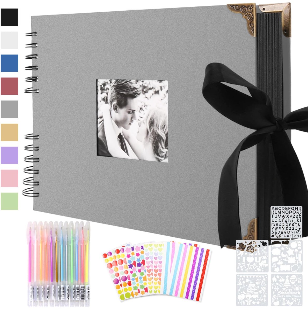 Omgoods - DIY Fotoalbum met 80 Zwarte Bladzijden voor Scrapbooking