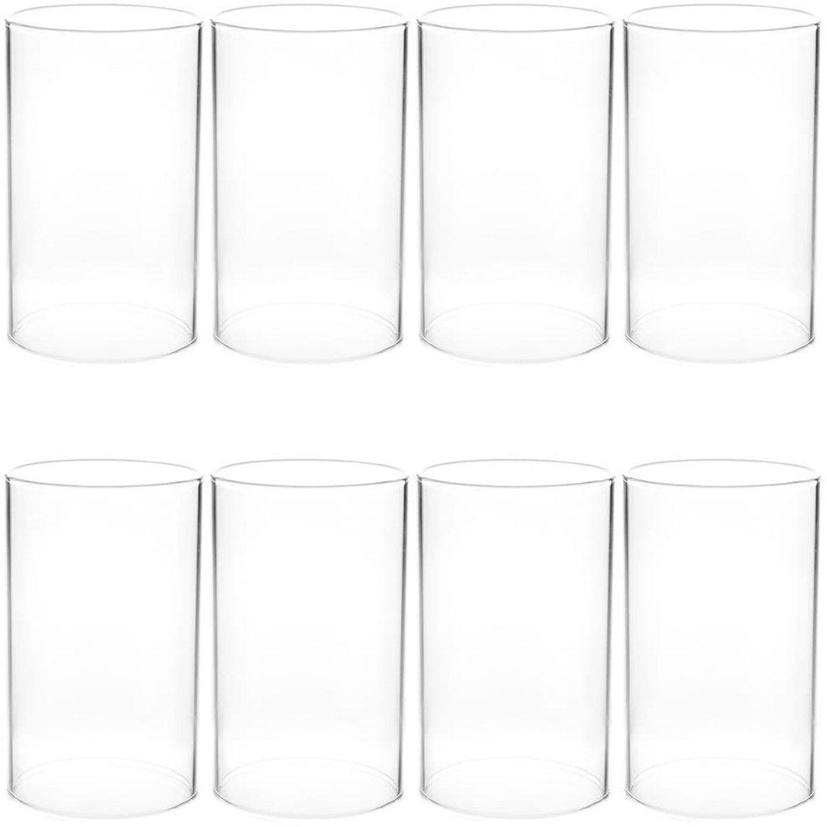 Omgoods - Set van 8 Transparante Glas Teelichthouders voor Diverse Gelegenheden