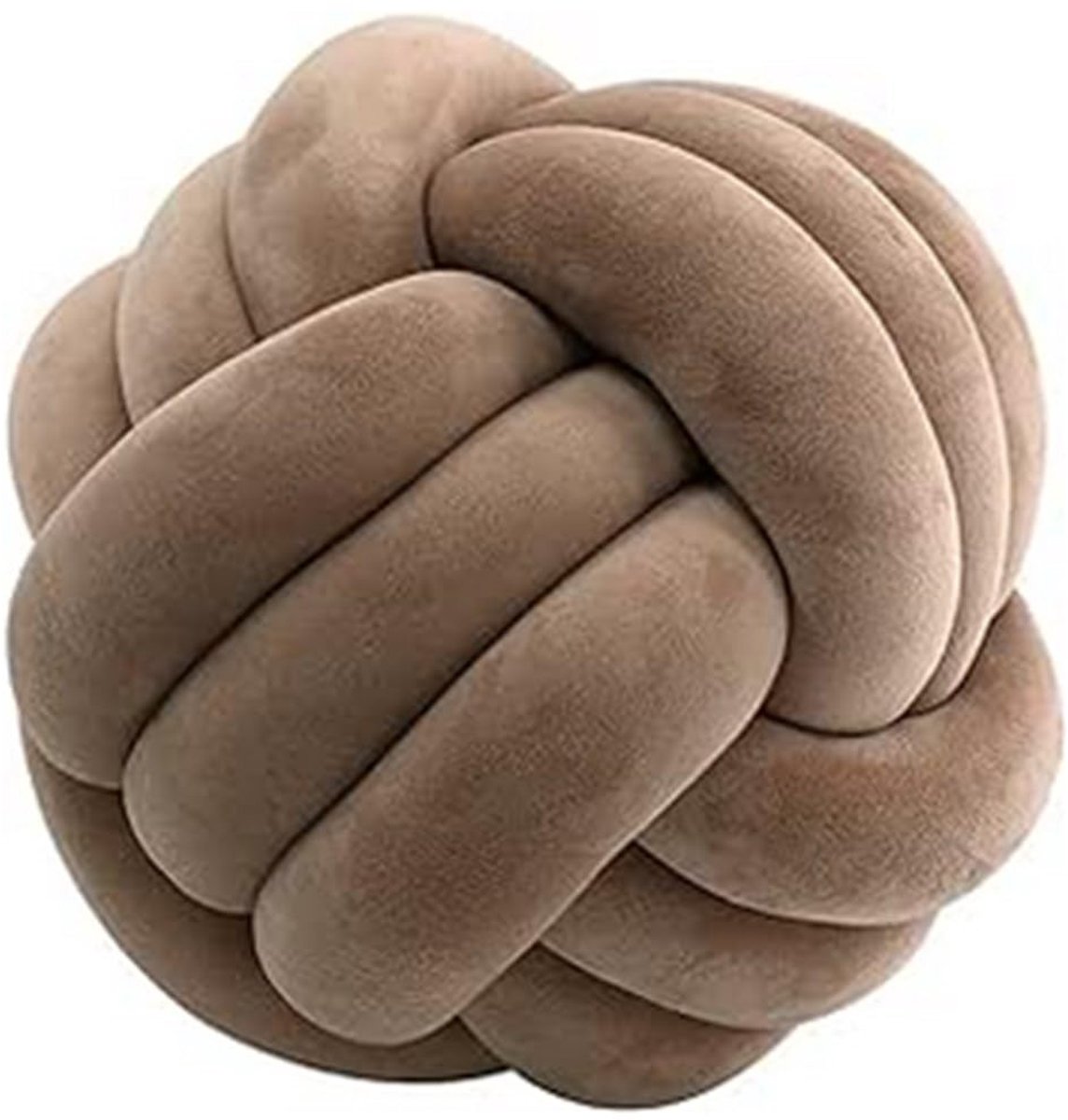 Omgoods - Zacht Geknoopt Bal Kussen 25cm - Decoratief Pluche Kussen voor Thuis