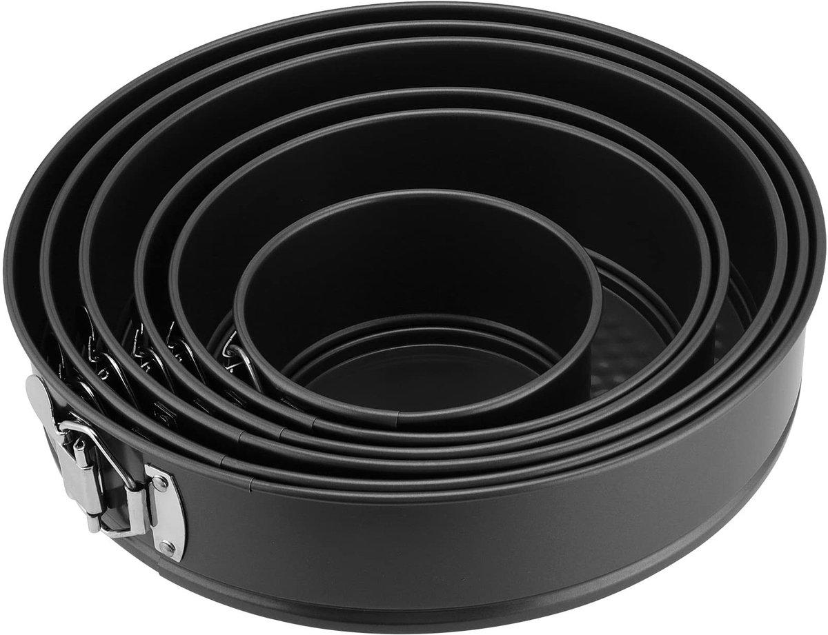 Omgoods - Set van 6 Taartvormpjes met Verwijderbare Bodem