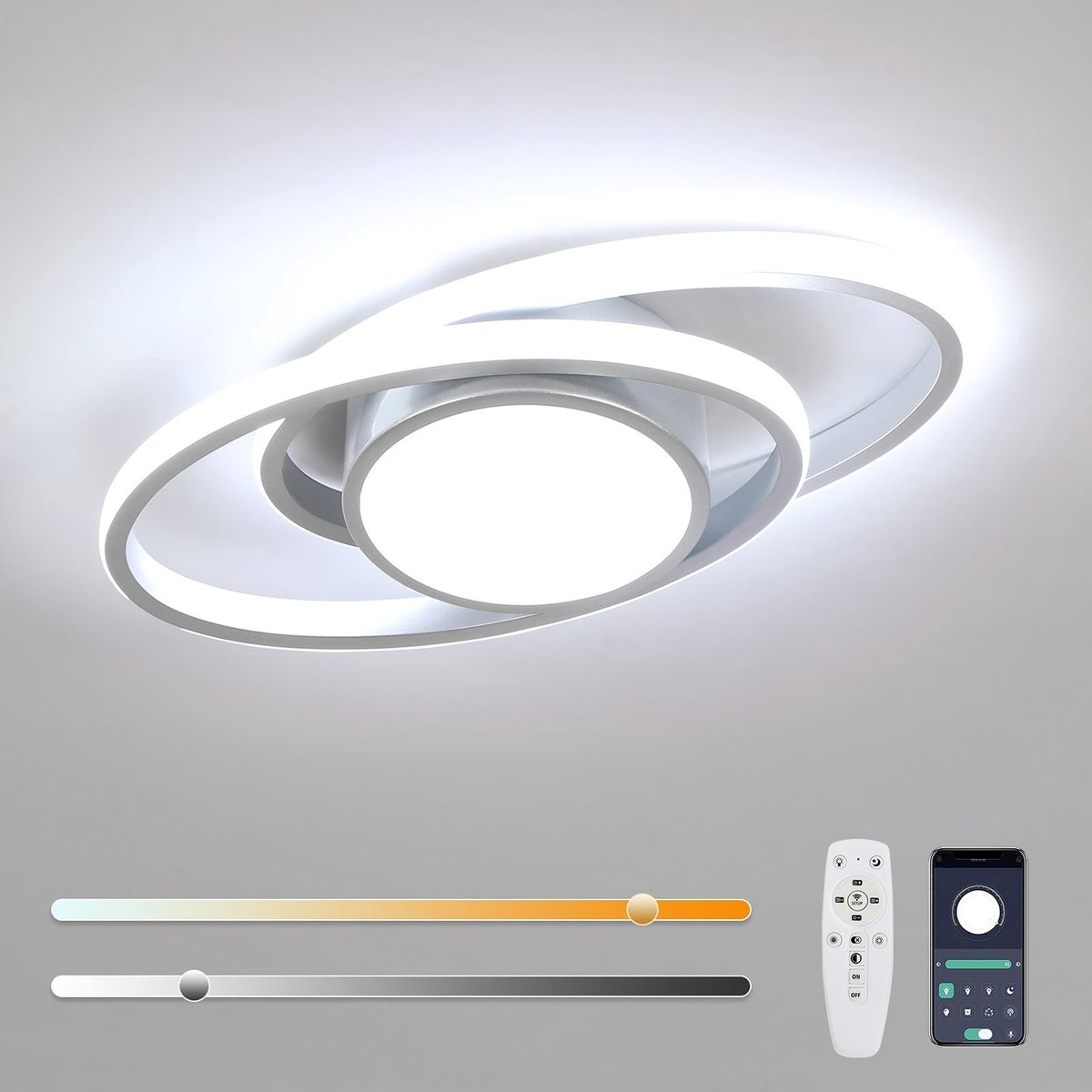 Omgoods - Moderne LED Plafondlamp met Aanpasbare Kleurtemperatuur