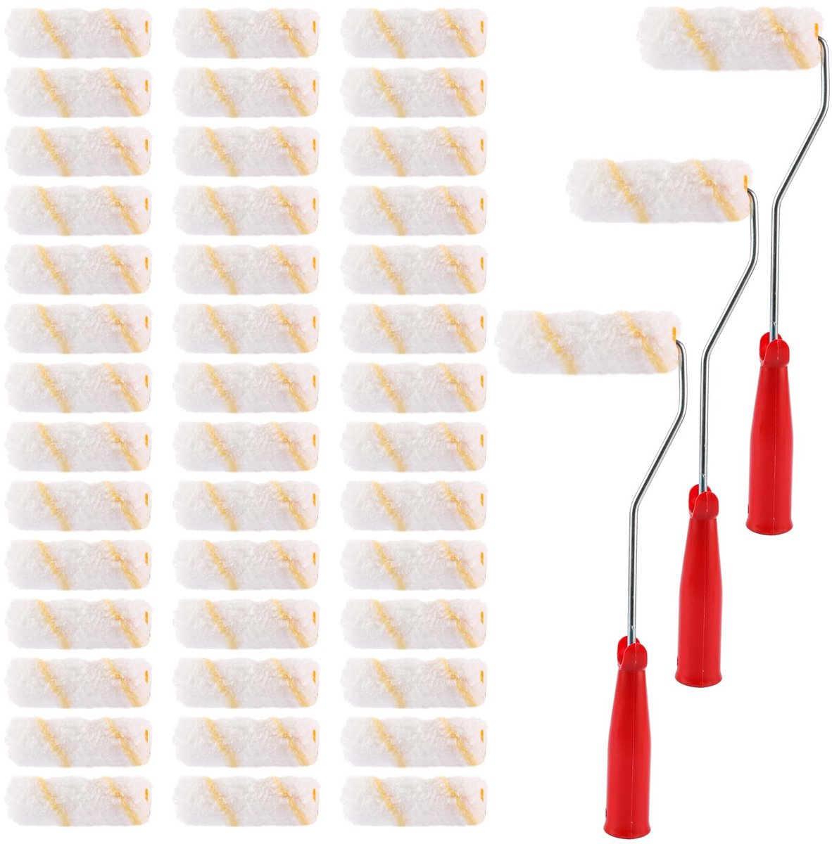 Omgoods - Set van 60 Kleine Verfrollers van 4 Inch voor Schilderprojecten