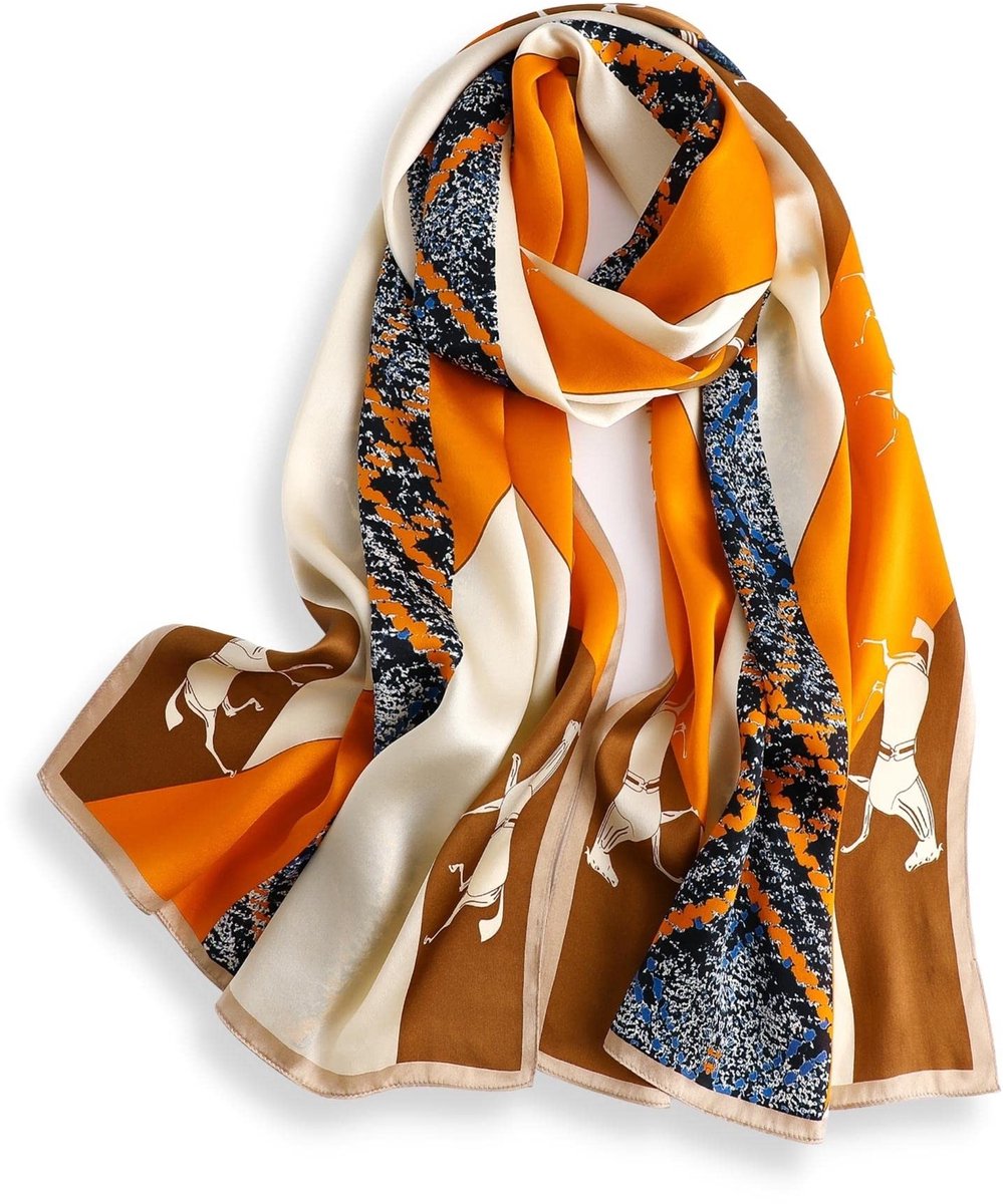 Omgoods- Zijden Sjaal 100% Moerbeizijde - Lange Halsdoek - Ademend - Allergievriendelijk - Geschenkverpakking - 173 x 53 cm
