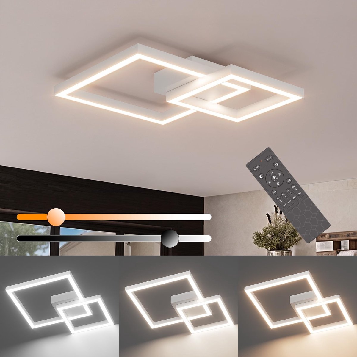Omgoods - Dimbare LED Plafondlamp met Afstandsbediening 35W