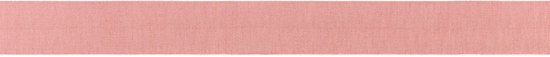 Een strook oudroze tricot biaisband van 20 mm breed, met een subtiele textuur.