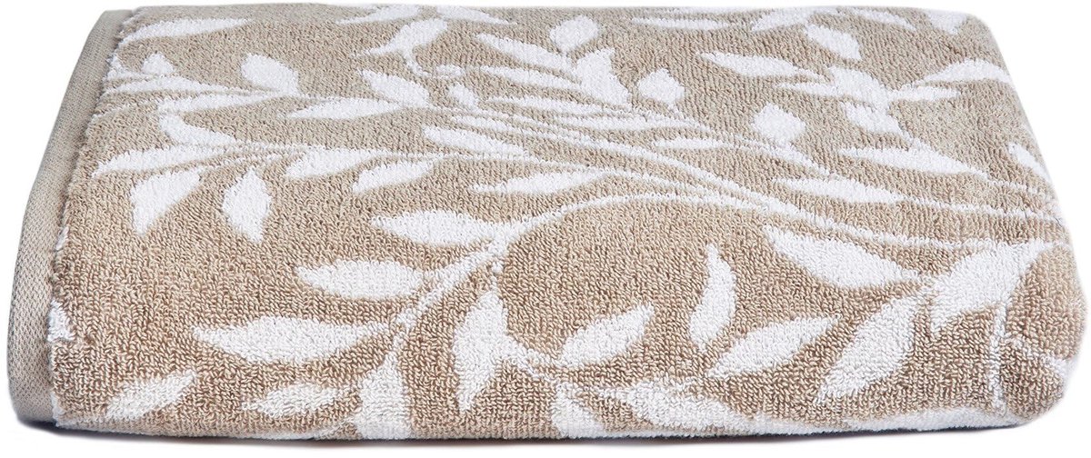 Omgoods - Badhanddoek van 100% Katoen, 70 x 130 cm in Natuurlijk
