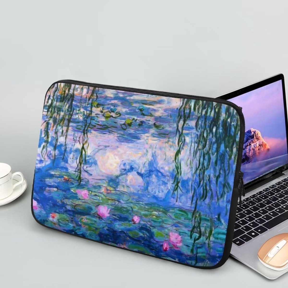 Omgoods - Waterdichte Laptop Sleeve voor 15 inch Laptops met Waterlelie Design