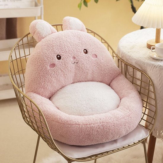 Omgoods- Konijnenkussen Zacht en Comfortabel - Stoelkussen - Taillesteun - Vloerkussen - Decoratie - Perfect voor Kantoor/Gamingstoel - Zitkussen van omgoods — afbeelding 5