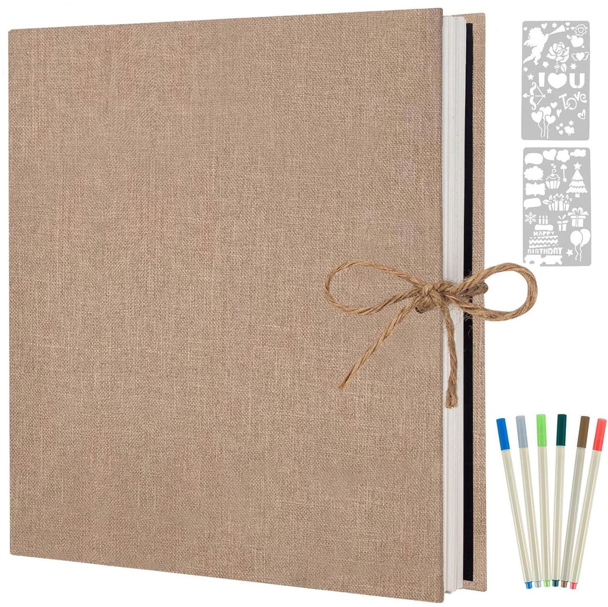 Omgoods - DIY Fotoalbum met 60 Witte Pagina's voor Herinneringen
