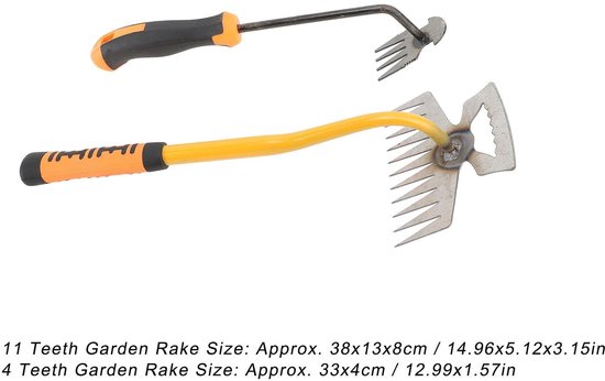Omgoods- Tuinhark Ergonomische Handgreep - Onkruidverwijderaar - Tuingereedschapset - 4/11 Tanden - Lichtgewicht - Compact voor Onderweg - Tuingereedschap — afbeelding 4