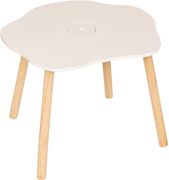 BEAU by Bo Kids Kindertafel + Kinderstoel Bloem - Wit van BEAU by Bo Kids — afbeelding 2