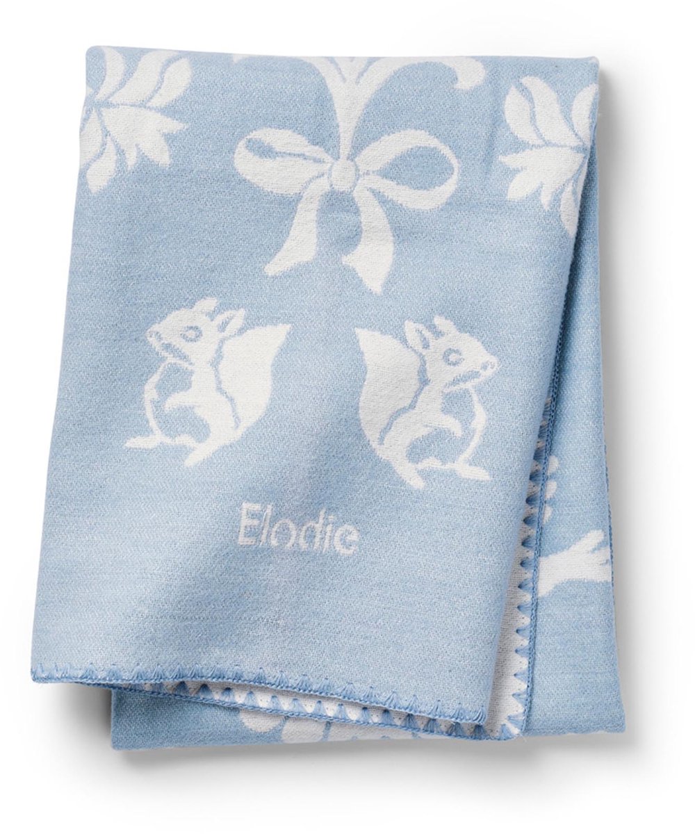 Elodie Jacquard Deken - Baby deken - Dekentje - Katoenen dekentje - 75x100 cm - Wiegdeken - Blueberry Blue