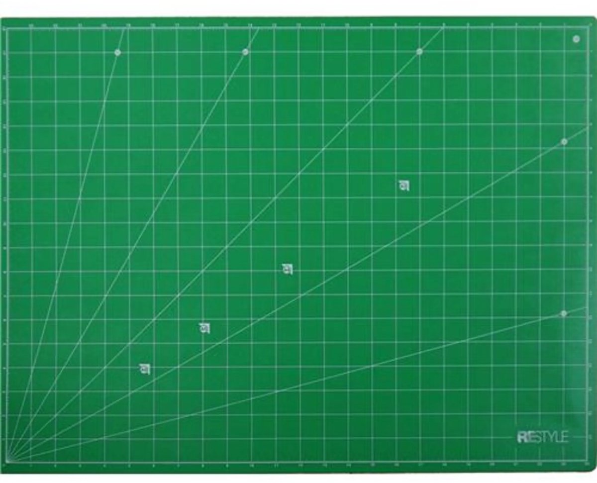 ReStyle Snijmat A2 zelfhelend 48x63cmx1.6mm dubbelzijdig cm / inch groen