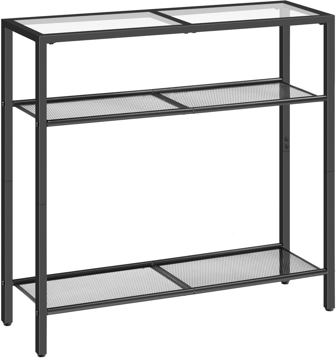 Omgoods - Smalle Console Tafel met 3 Laag Tempered Glas