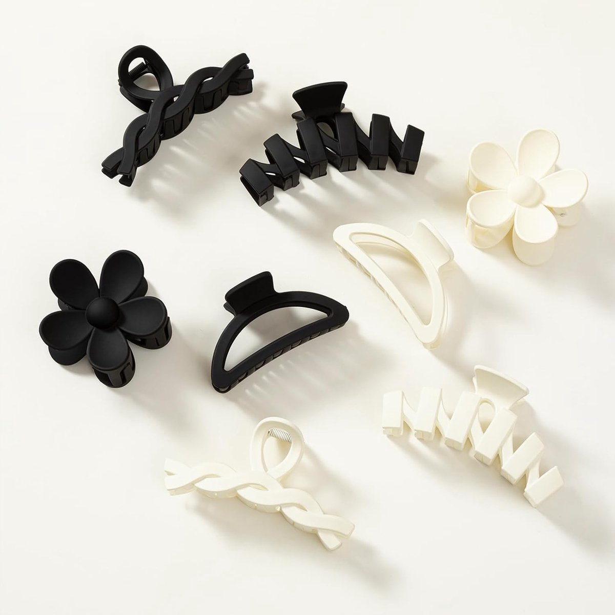 8 haarspelden voor dames, bloemenhaarspelden voor dik haar | Grote haarclip met sterke veer voor lang haar, dik, dun, krullend, antislip, klassiek