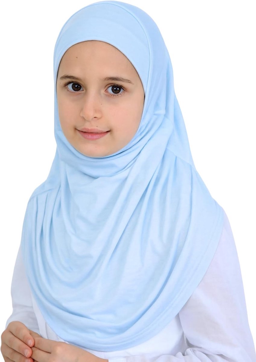 Hijab Hoofddoek voor meisjes, zachte viscose eendelige hoofddoek voor kinderen, moslim hoofddoeken, islamitische kleding, Turks instant dames hoofdbedekking voor ramadan Eid gebed