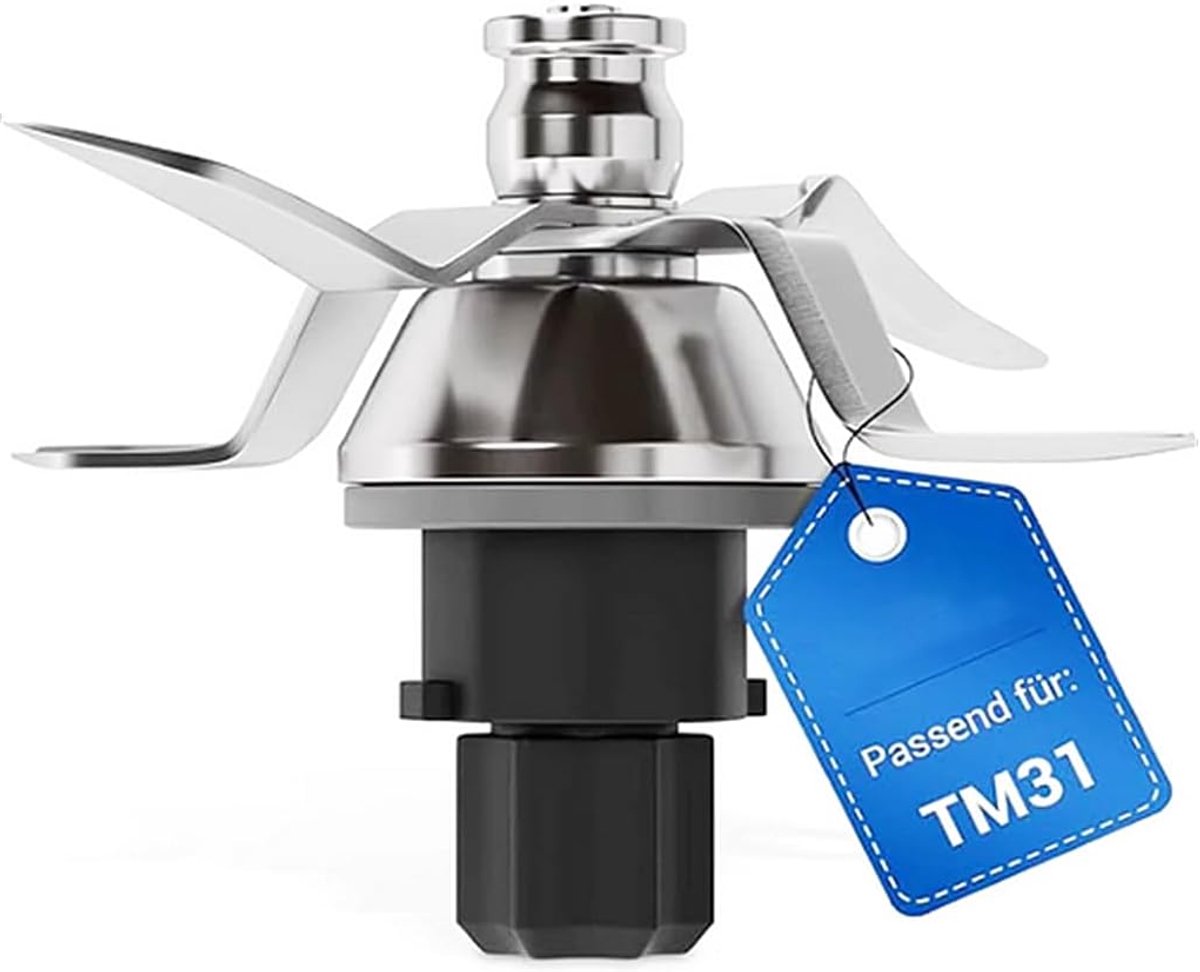Messer voor Thermomix TM31, TM31 reservemes met afdichtingsring, reservemes van roestvrij staal vervangstukken compatibel met Thermomix TM31