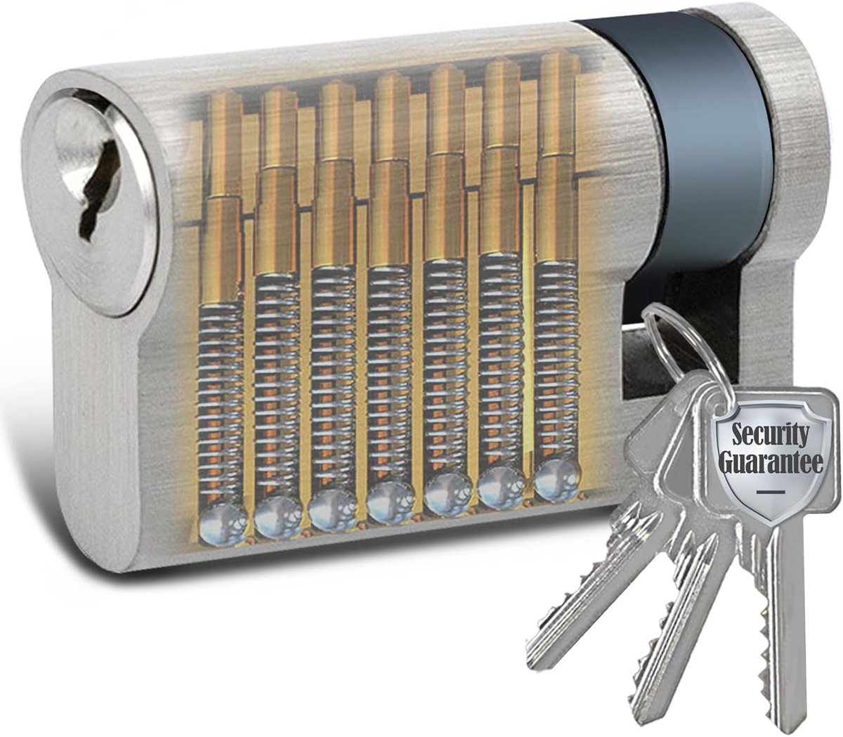sluitcilinder, 10/35mm cilinderslot met 3 sleutels, 45mm halve deurcilinder, sluitcilinder, profielcilinder, deurslot cilinder, anti-picking, anti-boren, anti-snap, anti-bumping