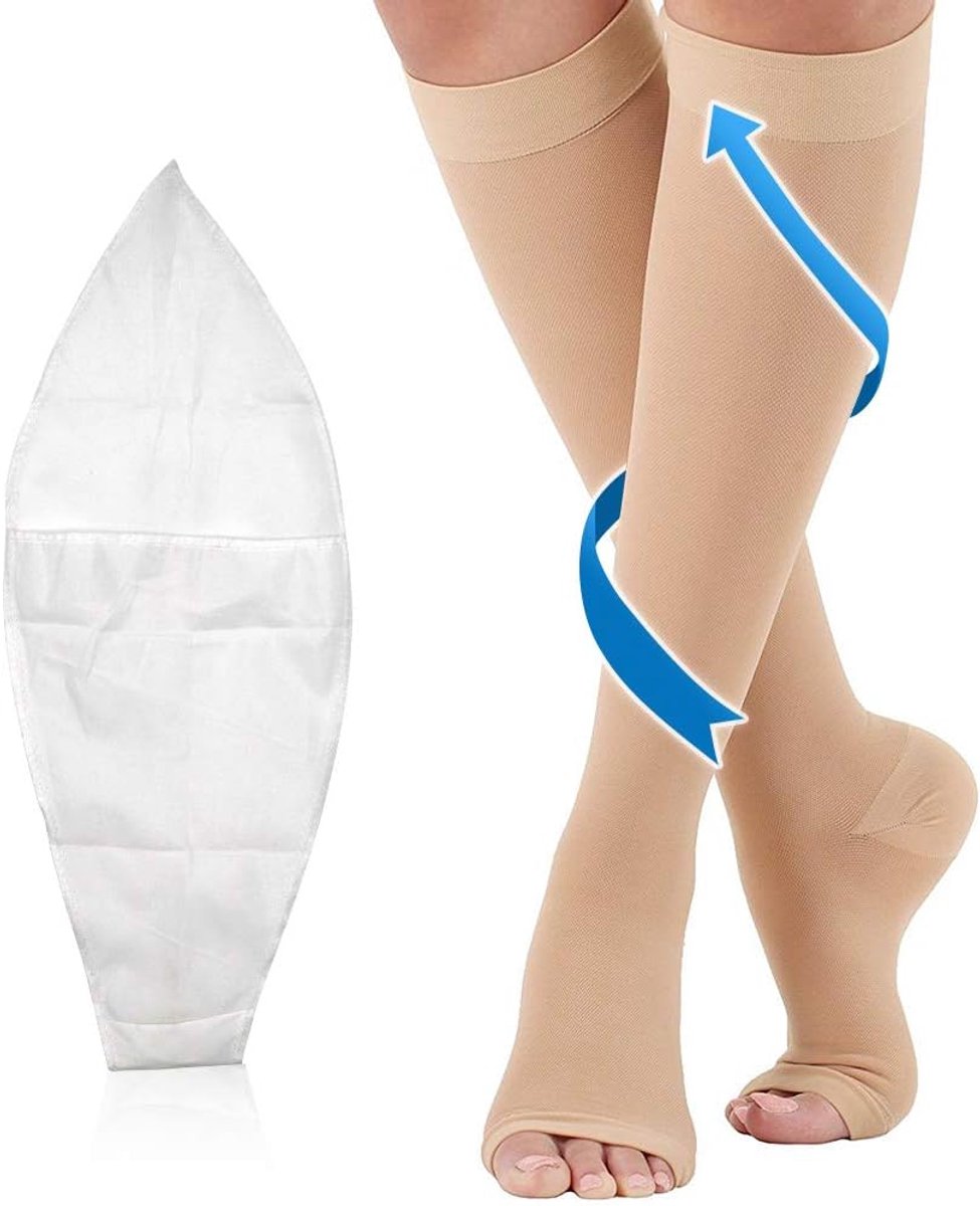 Sokken, 20-30 mmHg, professionele verzorging voor enkel, spataderen, kuitoedeem, pijnverlichting, geschikt voor verpleegkundigen, moederschap, vliegreizen