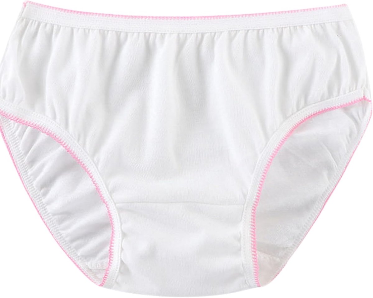 Wegwerp-onderbroek voor dames, 100% katoen, wegwerpslips, eenmalige slip voor dames, voor ziekenhuis, moederschap, reizen, vakantie, weekbed, weekkers