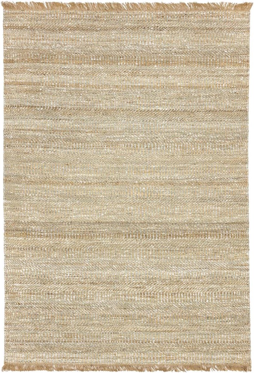 SnelShoppen - Sahara Jute Vloerkleed, Handgemaakt, Modern, Hoogpolig, 200 x 300 cm, Rechthoekig, Bruin, Voor Woonkamer, Eetkamer, Slaapkamer, Keuken