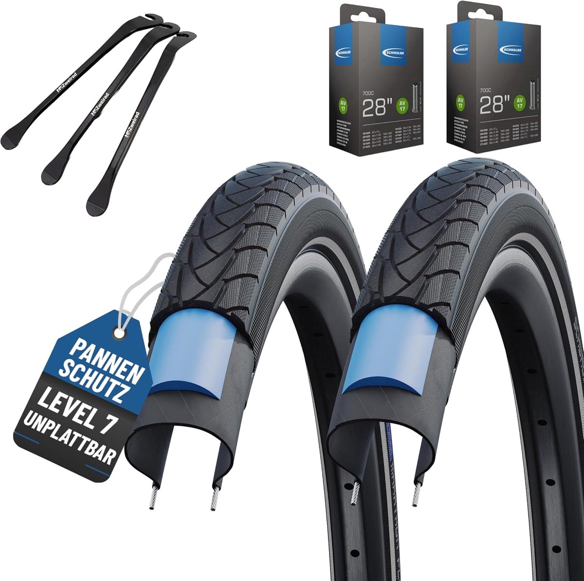 Fietstires 28 Inch (47-622) - Reflex met Slangen - E-Bike Geschikt - Duurzaam en Betrouwbaar - SnelShoppen