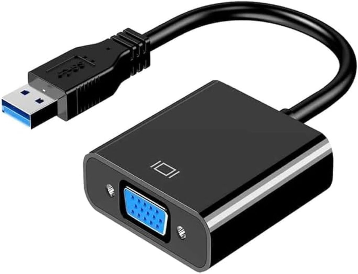 USB naar VGA-adapter, USB 3.0/2.0 naar VGA-adapterconverter, HD 1080P video grafische kabel, converter voor pc, laptop, HDTV, compatibel met Windows XP/7/8/8.1/10