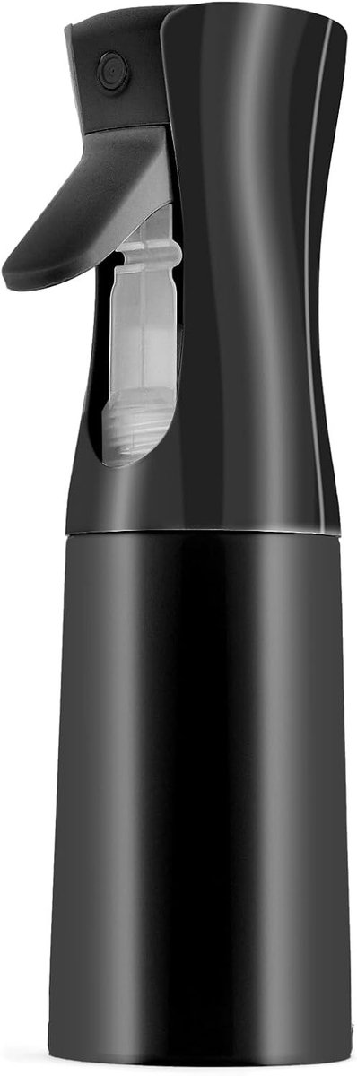 Waterspuitfles - Zwart PET - Continue Nevelspray - Lekvrij - Voor haar en reiniging