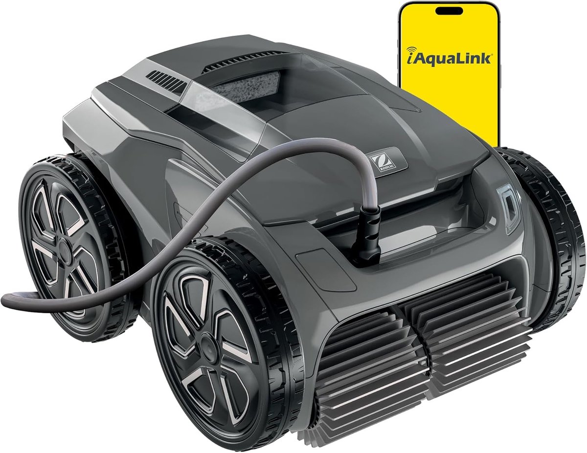 SnelShoppen - Automatische zwembad reiniger Zodiac ALPHA OA 6400 iQ voor zwembaden tot 12x6 m, vloer- en wandreiniging, afstandsbediening, app, trolle