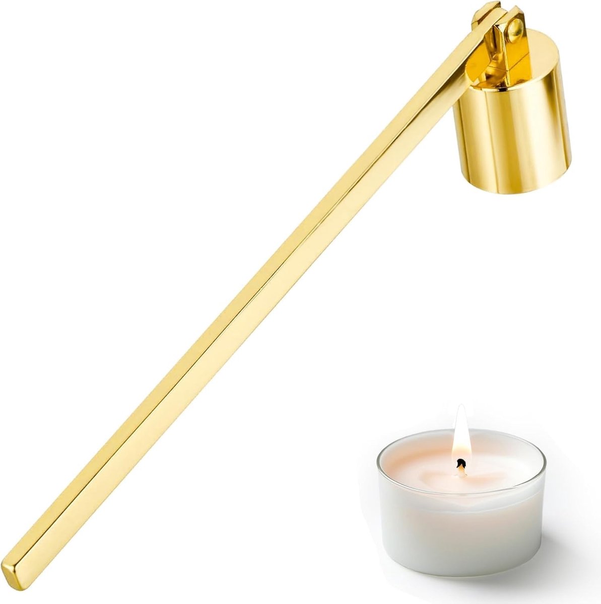 1pcs Candle Snuffer Wick Snuffer Tool Long Handle Stainless Steel For Most Candles With Long Handle, Wick Fire - ShopVlot