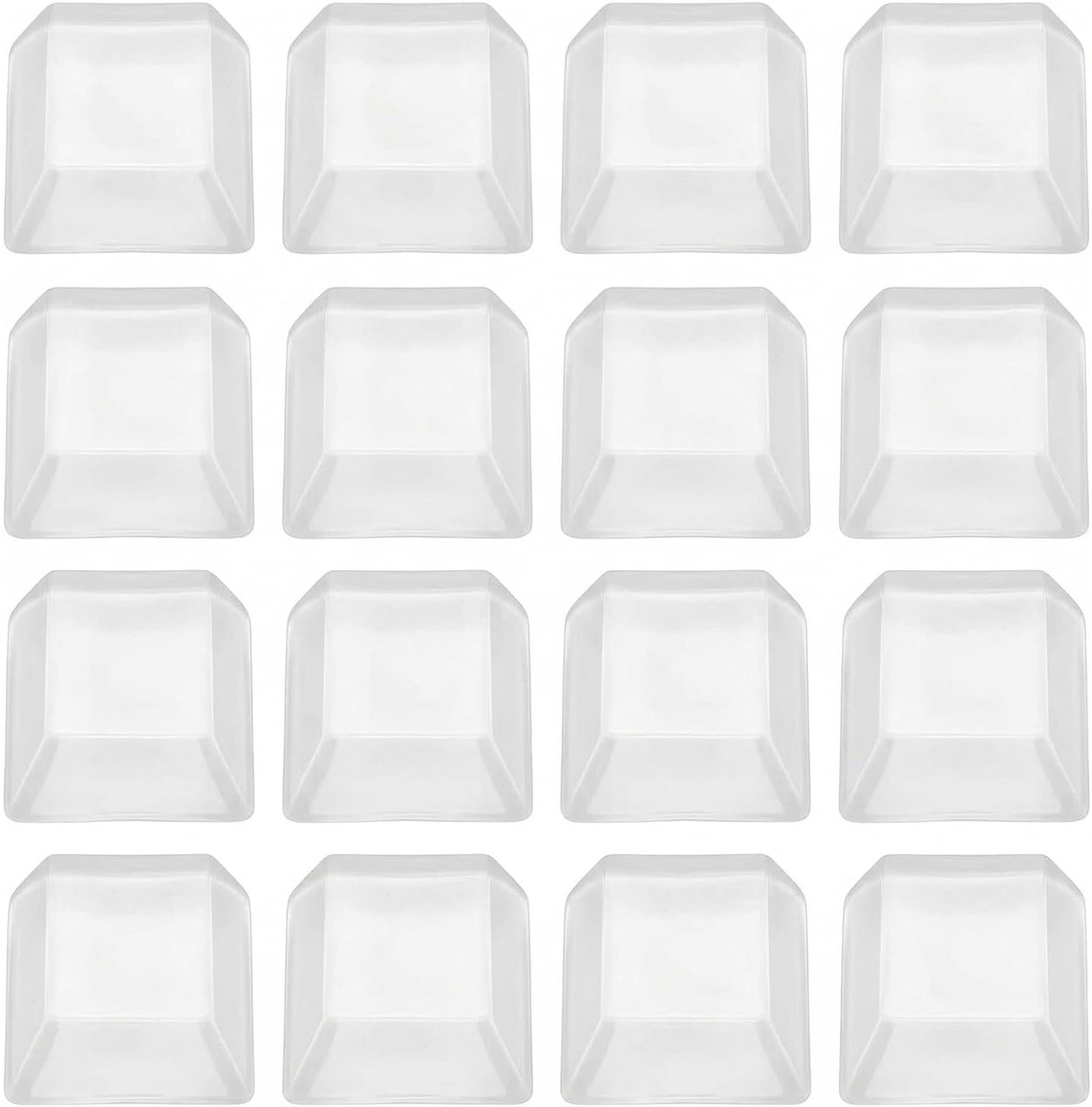 16 stuks transparante zelfklevende rubberen voetjes, 20x20x8mm trapeziumvormige elastische buffers, antislip en - ShopVlot