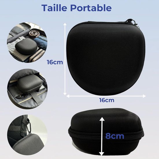 Hoofdtelefoontas voor Marshall Major V/IV, JBL Tune 660 BTNC, JBL Tune 520BT/720BT/730BT/770NC, opvouwbare hoofdtelefoon, draagbaar, voor op reis — afbeelding 2