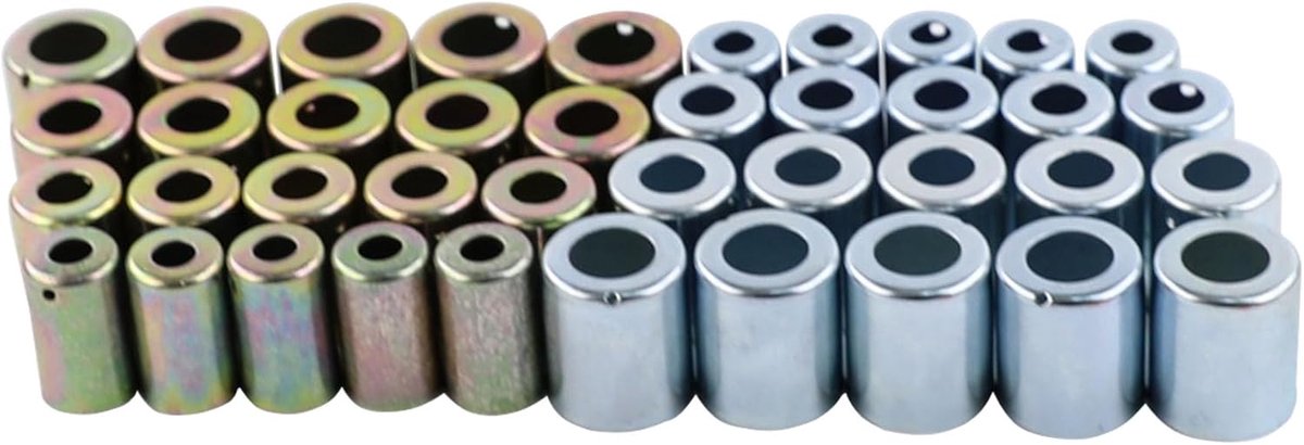 40 STKS Slang Ferrule Set #6 #8 #10 #12 Size Kleur Zink Coating en Blauw Wit Zink Coating