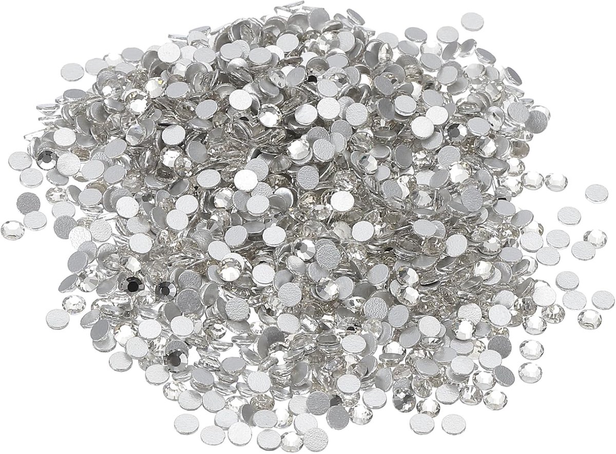 SS10 1440 stuks Strasssteine, Glitzersteine om te knutselen en Rhinestones, voor knutselen, kostuums, make-up (helder)