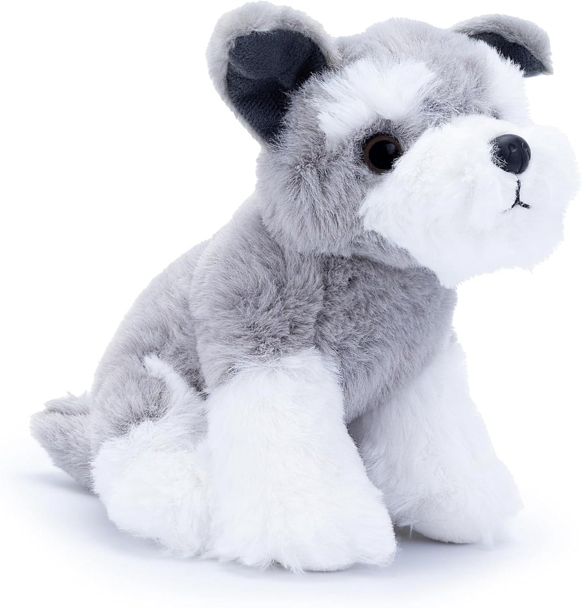 Co Palm Pups Schnauzer Hond Knuffel (15 cm) - Schnauzie Pup - Zacht, Knuffelachtig, 100% gerecycled - Stijlvolle Kleine Hondvriend