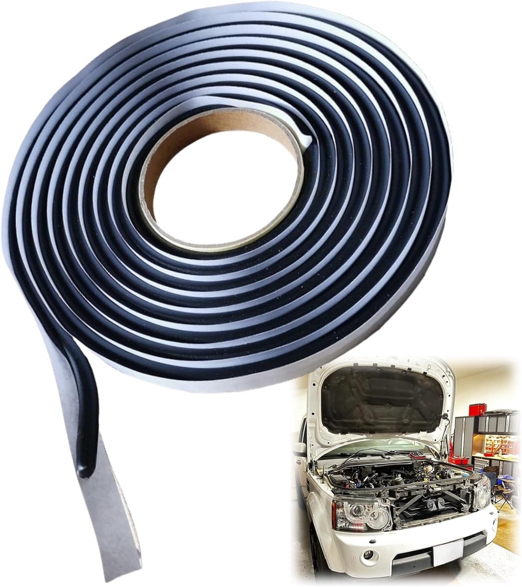 butyl-rond touw, waterdicht butylband, 9,5 mm x 4 m, zelfklevend butyltouw, butylrubberen band voor het afdichten van auto- en vrachtwagenkoplampen, ramen en deuren