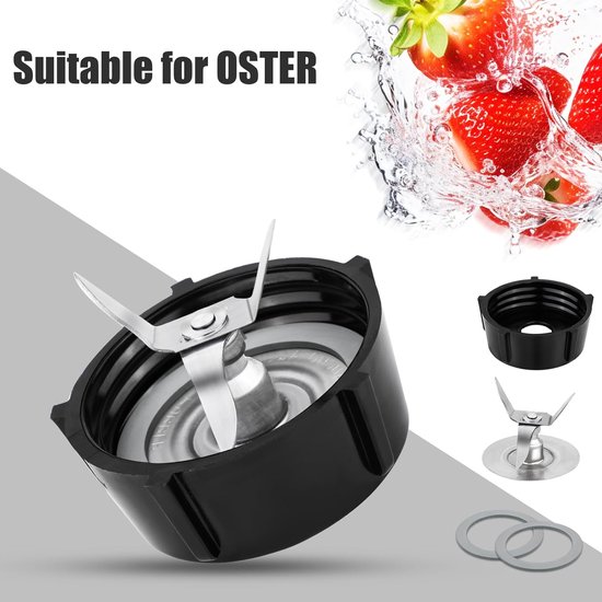Vervangingsonderdelen voor de Blender, Blenderijsmes met Bodemdop van de Kan en 2 Rubberen O-ringafdichtingspakkingen Geschikt voor Osterizer Blenders Accessoires blender onderdelen — afbeelding 4