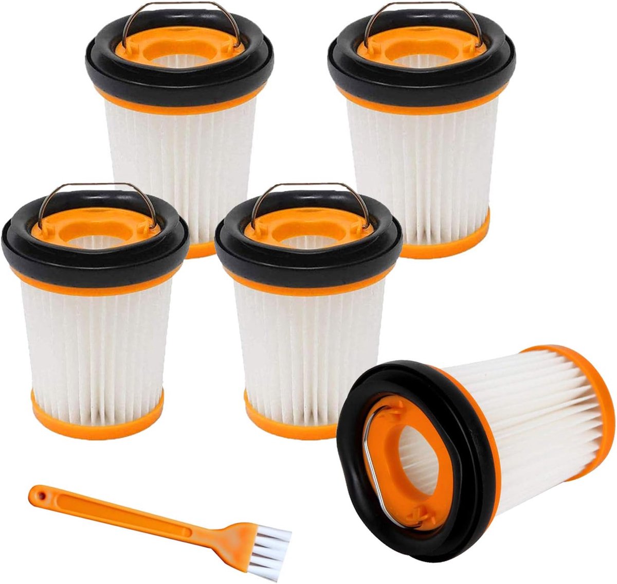 5-delige vervangende stofzuigerfilterdoek voor stofzuigers compatibel met Shark W1 WV200 WV201 WV205 WV220 draadloze handheld stofzuiger, vergelijkbaar met onderdeelnummer # XHFWV200