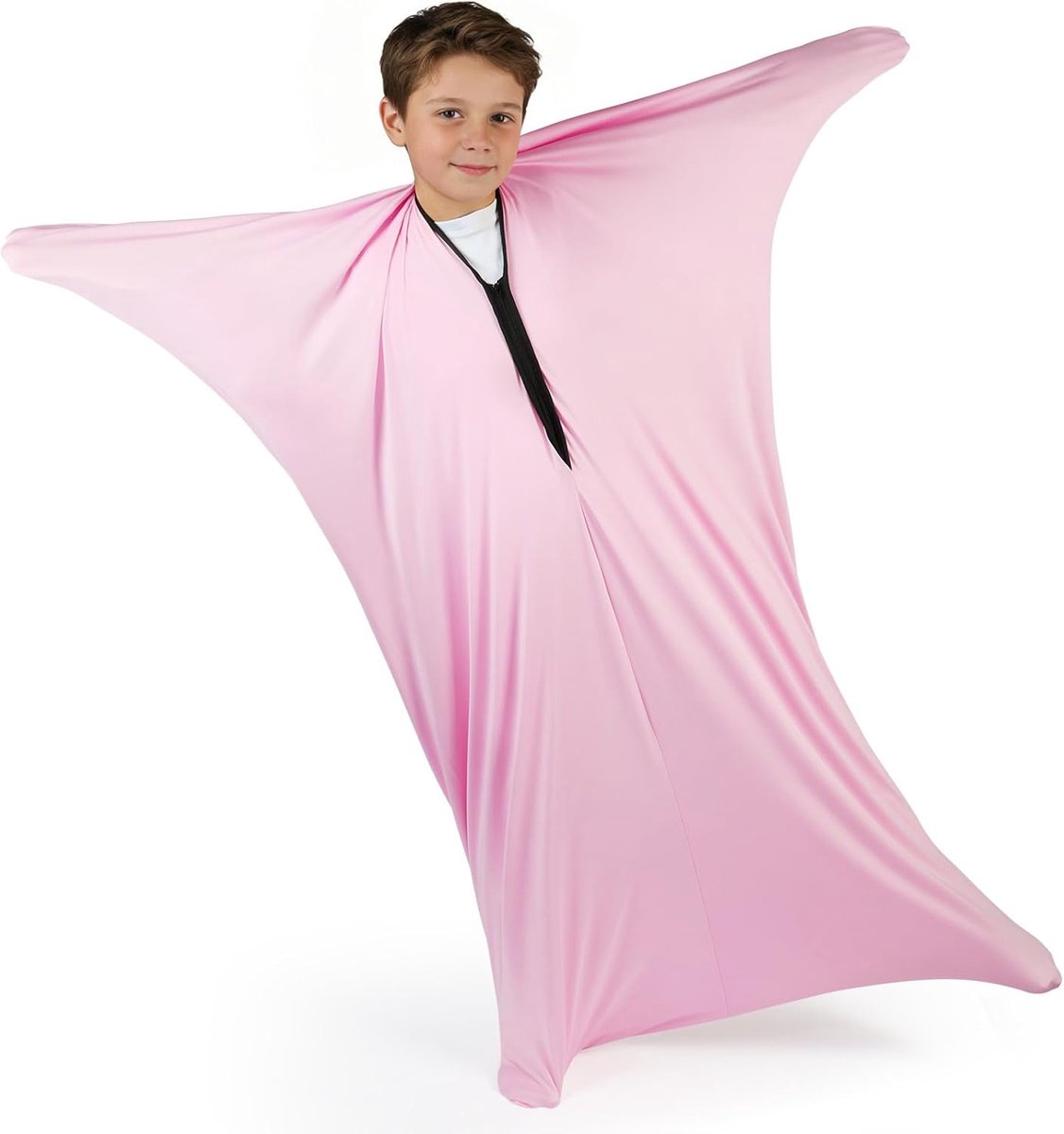 Sox voor het hele lichaam, sensorische rekbare bodysok, full-body wrap rekbare Body Sox, sensorische bodysok voor kinderen om te ontspannen en te focussen, zelfkalmering, roze, S, S