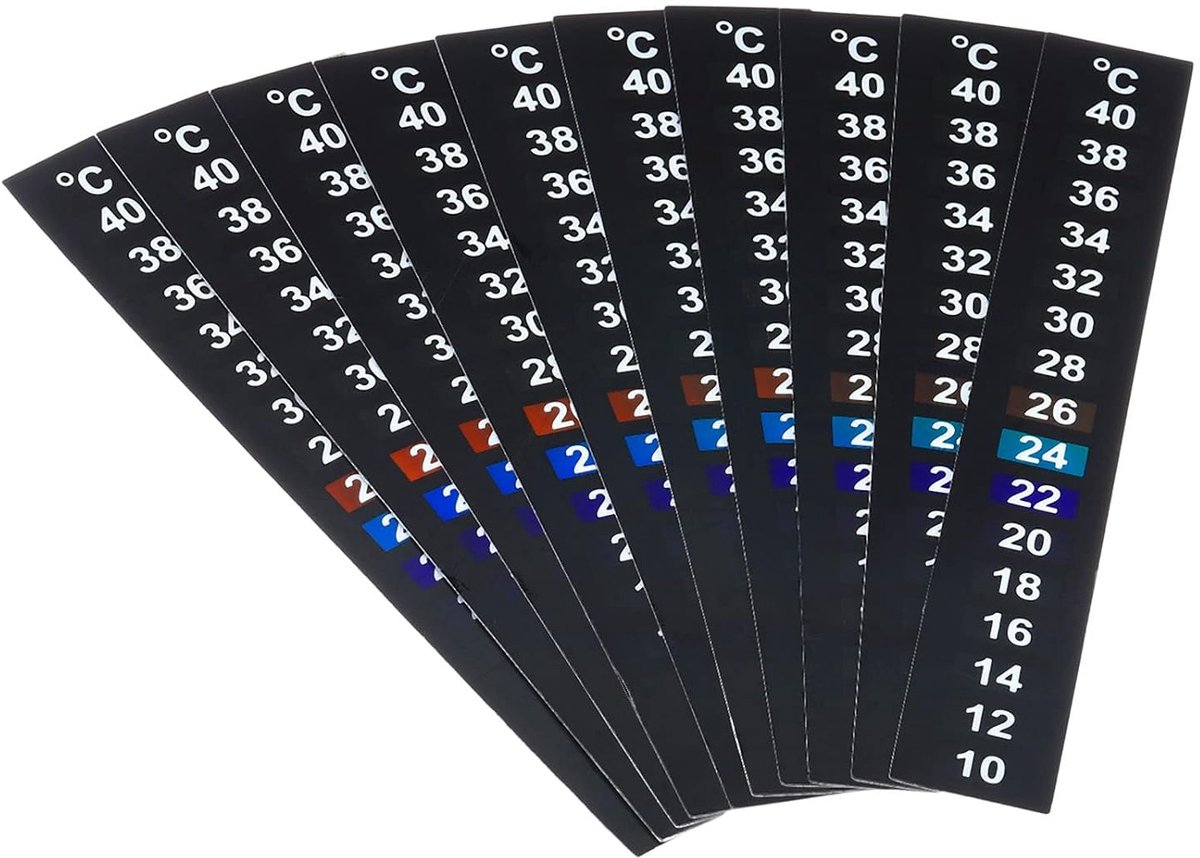 10 stuks zelfklevende digitale temperatuurstrips voor flessentank voor bier, wijn, groentengisting, 10-40C (50-104F)