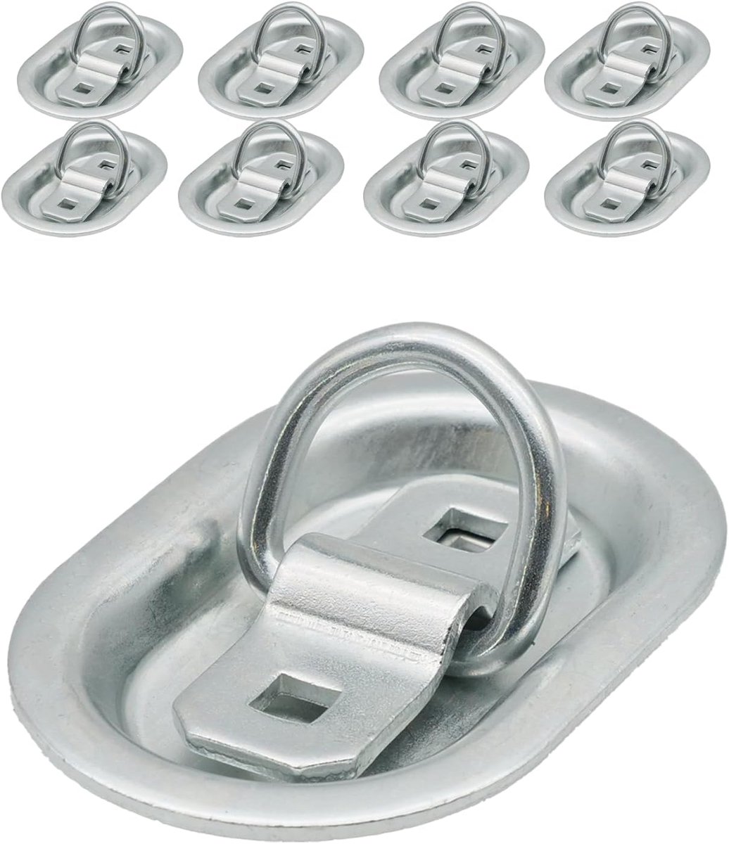 Sjorring sjorring met ring voor inbouw tot 800 daN | 800 kg belastbaarheid | sjorbeugel | sjorbeugel | sjorring (8 stuks)
