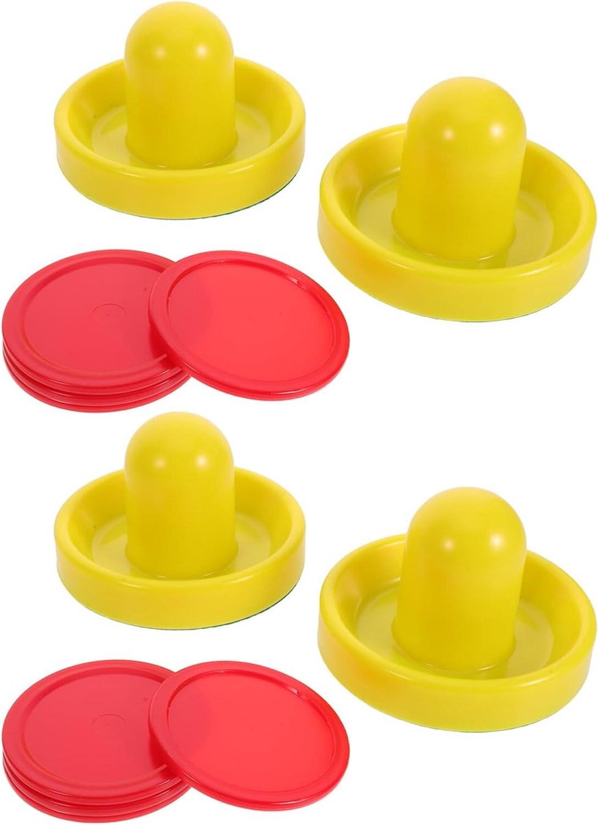 Air Hockey Set - Puck en Pusher Set - Gezinsspel - Zelfklevende Pads - 9.6 x 9.6 x 6.3 cm