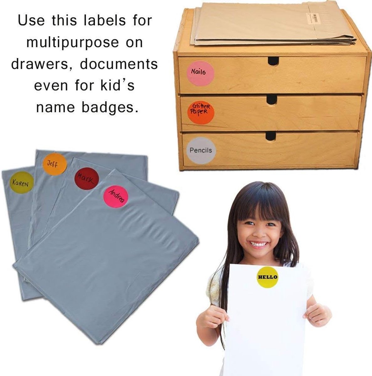 SnelShoppen - Gommettes Autocollantes Ronde Stickers 10mm - 2475 Kleurrijke Zelfklevende Puntjes - 16 Vellen voor Bureau, School, Kalenders, Handgesch