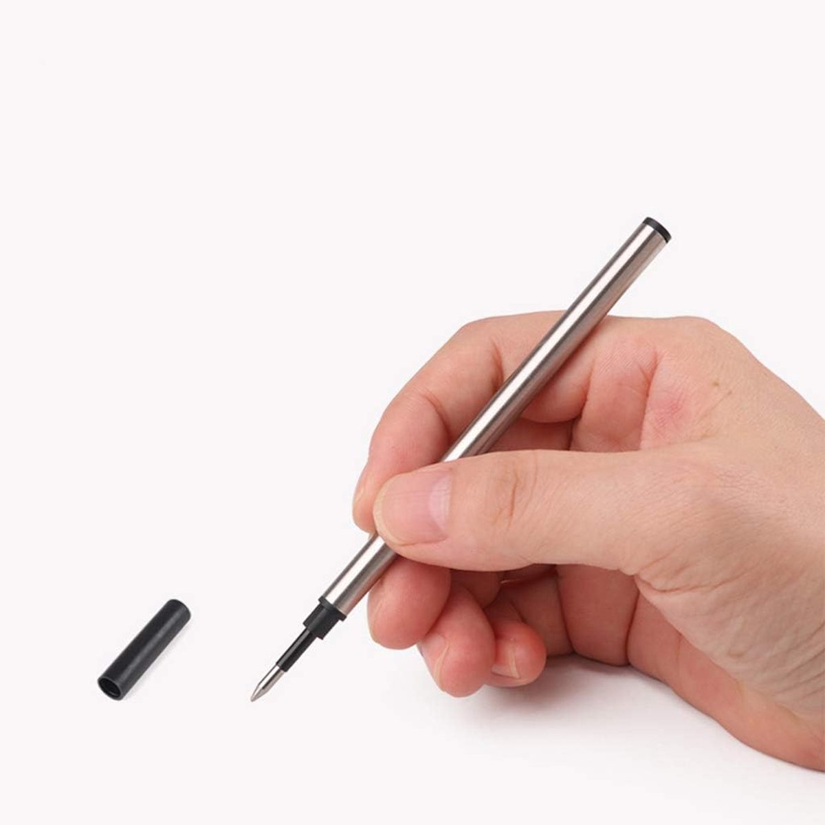 SnelShoppen - Balpen Vullingen 5 Stuks Vervangingen 0.5mm Blauw en Zwart Inkt Kleur voor School en Kantoor