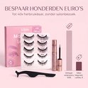 Verpakking met 5 paar magnetische wimpers, applicator en eyeliner. Bespaar honderden euro's.