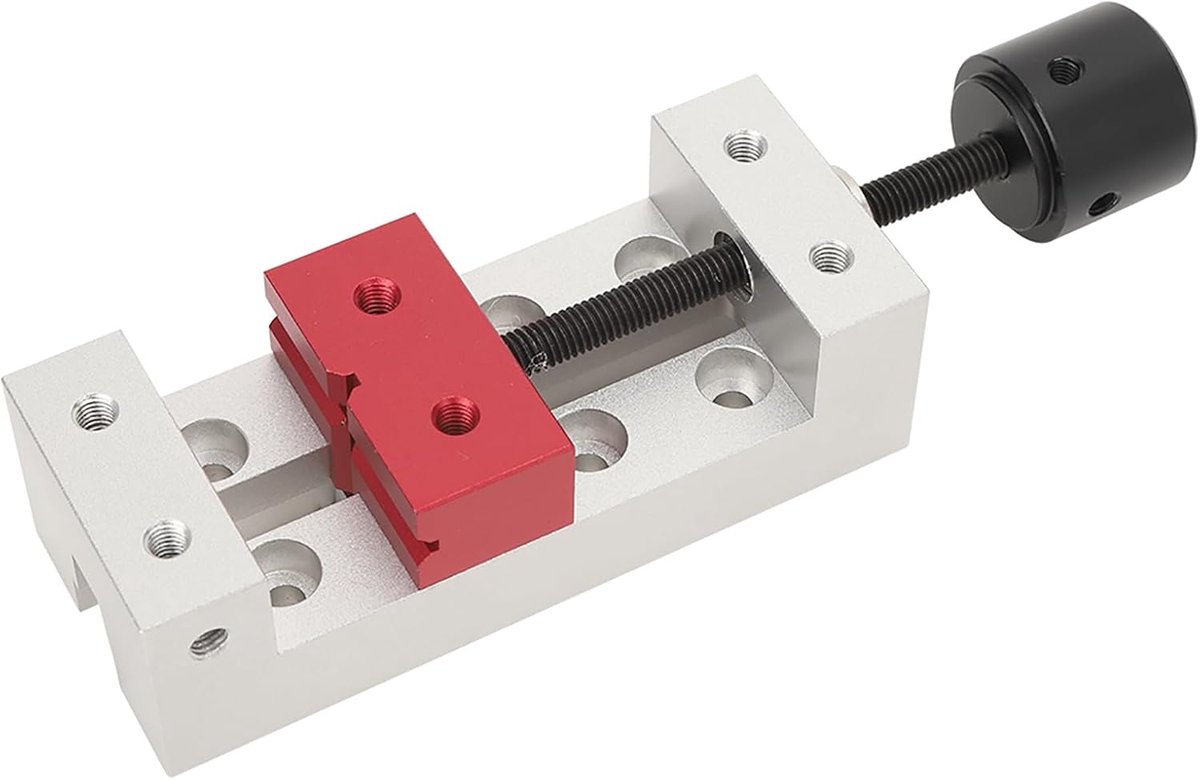 SnelShoppen - 50mm Mini Bankvise, Aluminium Klem Tafel Bankvise Boor Pers Vise Fixeer Gereedschap, Compact en Duurzaam voor Hobby en Klussen