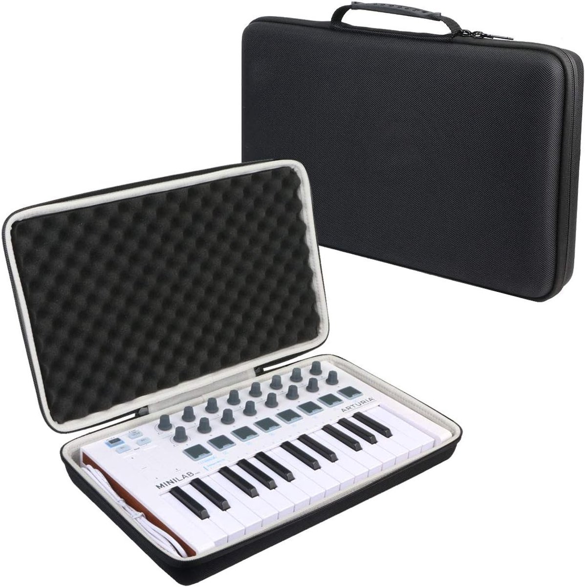Harde draagtas voor Arturia MiniLab MKII - EVA materiaal - Zacht interieur - Bescherming voor je MIDI-controller - ShopVlot