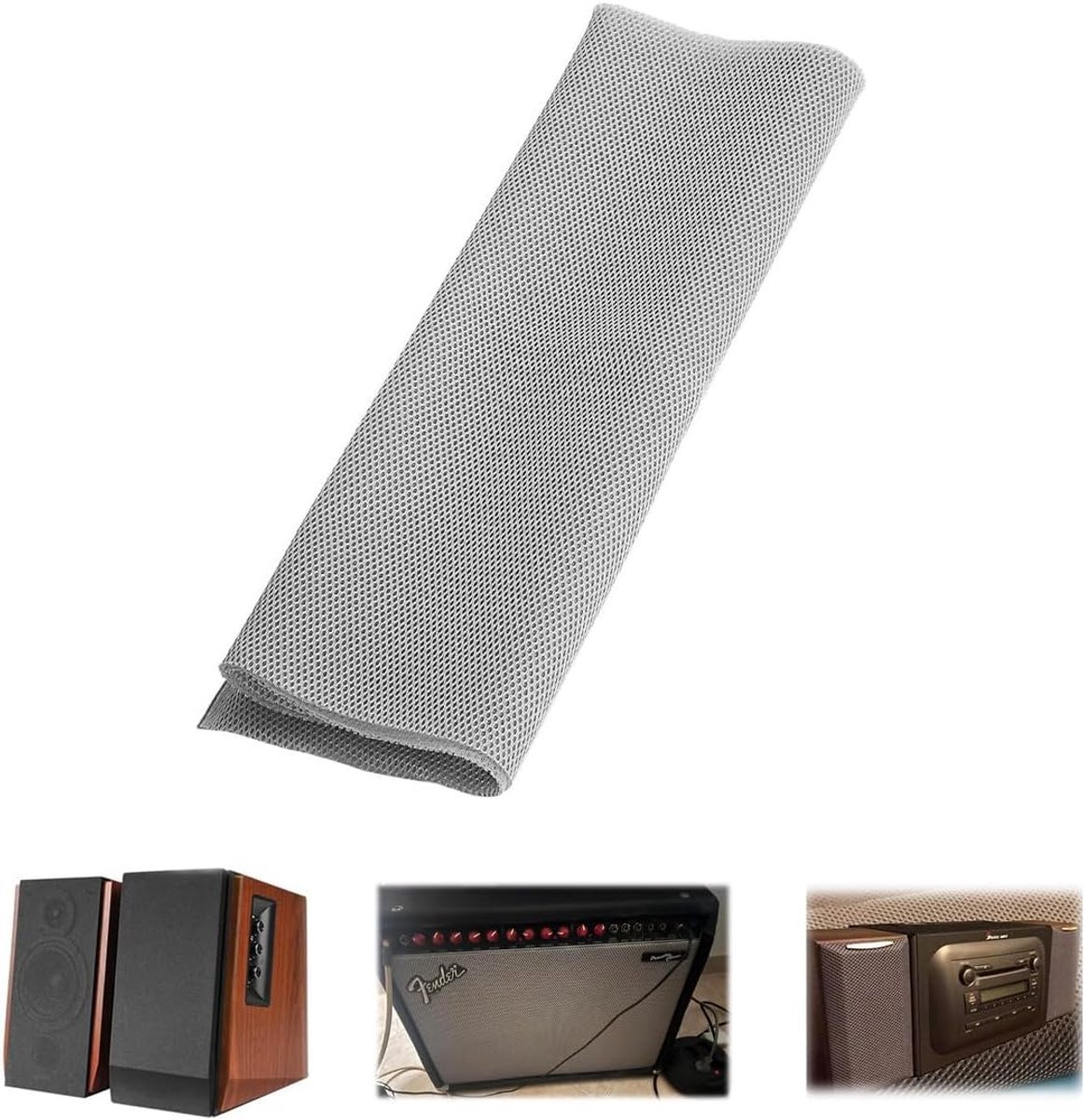 SnelShoppen - Speaker Grill Stofdoek 1.4M x 0.5M - Geluidsdoek Zwart - Geluidsabsorberend, Beschermend en Decoratief voor Audio Speakers en Wandpanele