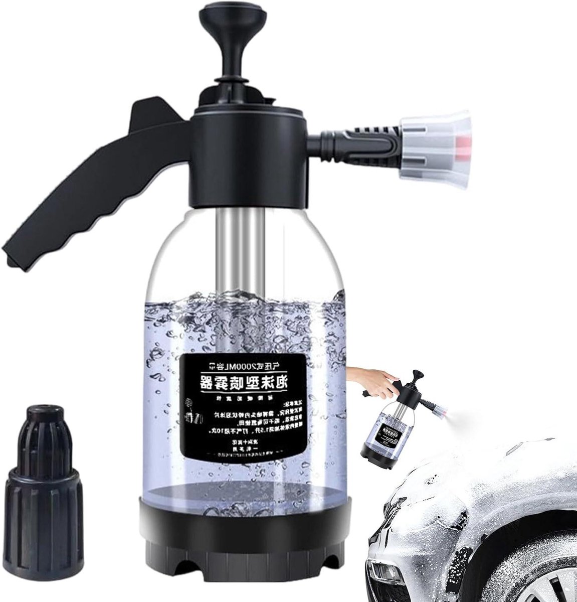 Tuin Drukspuit - Schoonmaak Spuit - Planten Water Geven - Lekdicht Systeem - 2 Liter - Wit